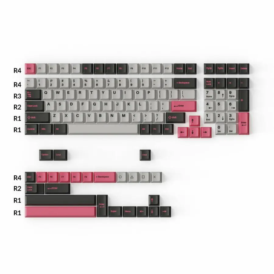 Cherry Profile Double - Shot PBT Full Set Keycaps - Dolch Pink - Image 2