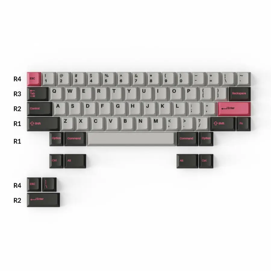 Cherry Profile Double - Shot PBT Full Set Keycaps - Dolch Pink - Image 5