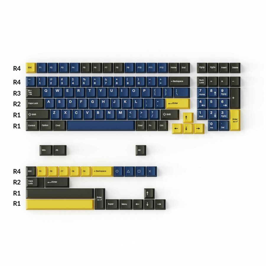 Cherry Profile Double-Shot PBT Full Set Keycaps - Royal - Image 3