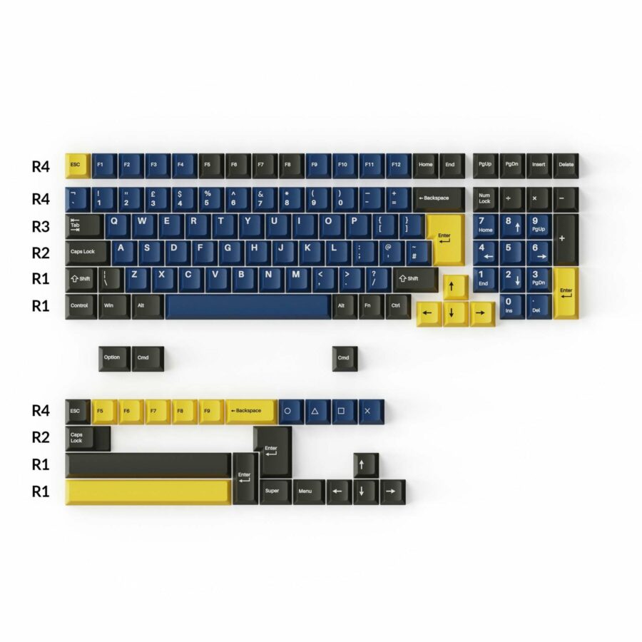 Cherry Profile Double-Shot PBT Full Set Keycaps - Royal - Image 2