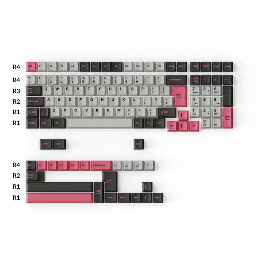 Cherry Profile Double - Shot PBT Full Set Keycaps - Dolch Pink - Image 4