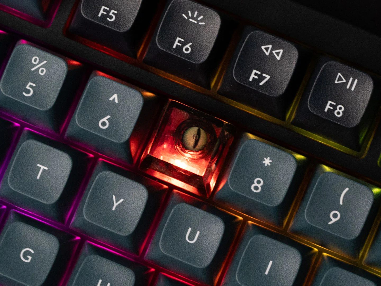 Evil-Eye-Resin-Artisan-Keycap-Bluish-Yellow-backlight_