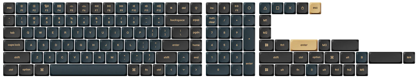 Low Profile Double Shot PBT Keycap Set Knight